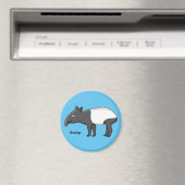 Cute happy cartoon tapir illustratie magneet (Insitu (Vaatwasser))