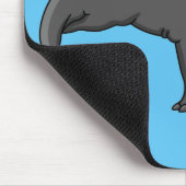 Cute happy cartoon tapir illustratie muismat (Hoek)