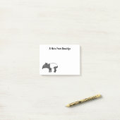 Cute happy cartoon tapir illustratie post-it® notes (Op bureau)