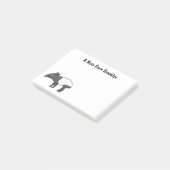 Cute happy cartoon tapir illustratie post-it® notes (Schuin)