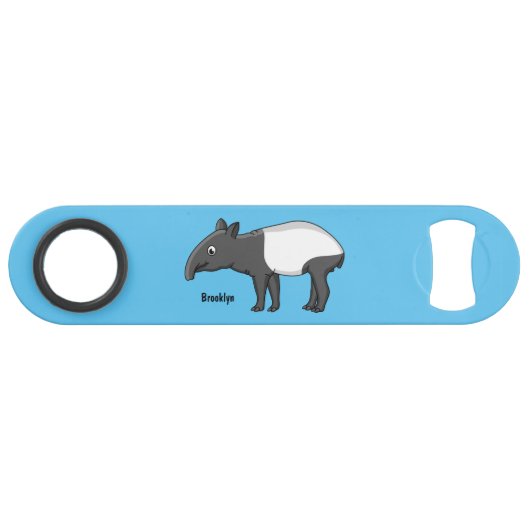 Cute happy cartoon tapir illustratie speed flessenopener (Voorkant (Horizontaal))