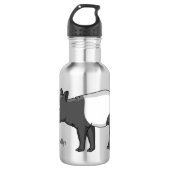 Cute happy cartoon tapir illustratie waterfles  (Voorkant)