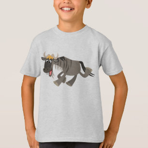 Cute Happy Cartoon Wildebeest Children T-Shirt