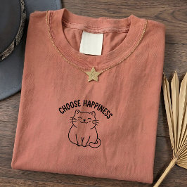 Cute Happy Cat Quote Grafische T-shirt
