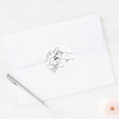 Cute Happy Cats die in bed met Teddy Bear slapen Ronde Sticker (Envelop)