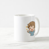 Cute Happy Chibi Daily Mood Mug Koffiemok (Voorkant rechts)