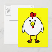 Cute Happy Chicken Briefkaart (Voorkant / Achterkant)