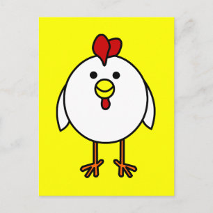 Cute Happy Chicken Briefkaart