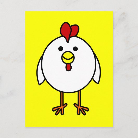 Cute Happy Chicken Briefkaart (Voorkant)