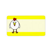 Cute Happy Chicken Etiket (Voorkant)