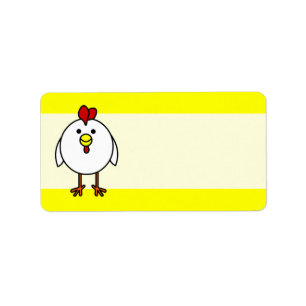 Cute Happy Chicken Etiket