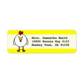 Cute Happy Chicken Etiket (Voorkant)
