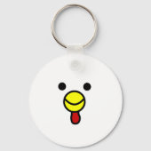 Cute Happy Chicken Head Sleutelhanger (Voorkant)