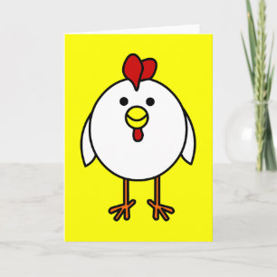 Cute Happy Chicken Kaart