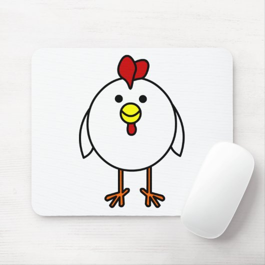 Cute Happy Chicken Muismat (Met muis)