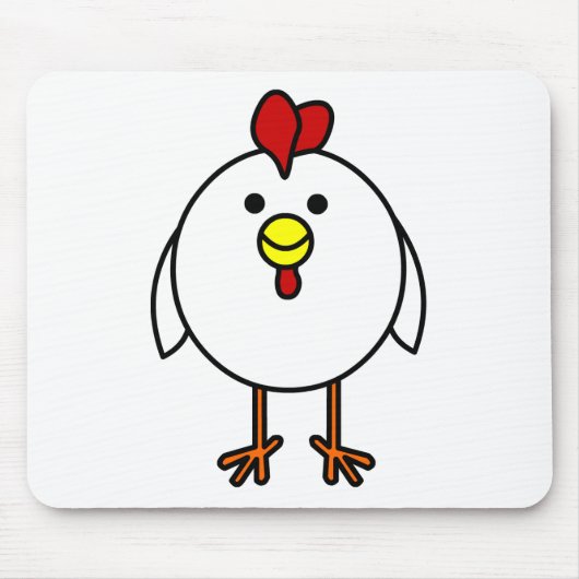 Cute Happy Chicken Muismat (Voorkant)