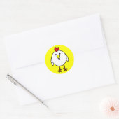 Cute Happy Chicken Ronde Sticker (Envelop)