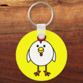 Cute Happy Chicken Sleutelhanger (Voorkant)