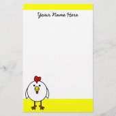 Cute Happy Chicken Stationery Briefpapier (Voorkant)