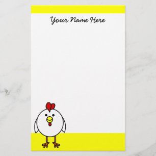 Cute Happy Chicken Stationery Briefpapier