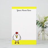 Cute Happy Chicken Stationery Briefpapier (Staand voorkant)