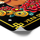 Cute Happy Chinese New Year Of The Hourse 2026 Lun Poster (Hoek)