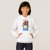 Cute happy chocola snoep bar cartoon (Voorkant volledig)