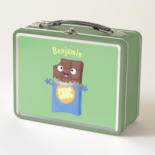 Cute happy chocola snoep bar cartoon (Voorkant)