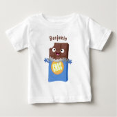 Cute happy chocola snoep bar cartoon (Voorkant)
