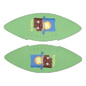 Cute happy chocola snoep bar cartoon american football (Panelen)