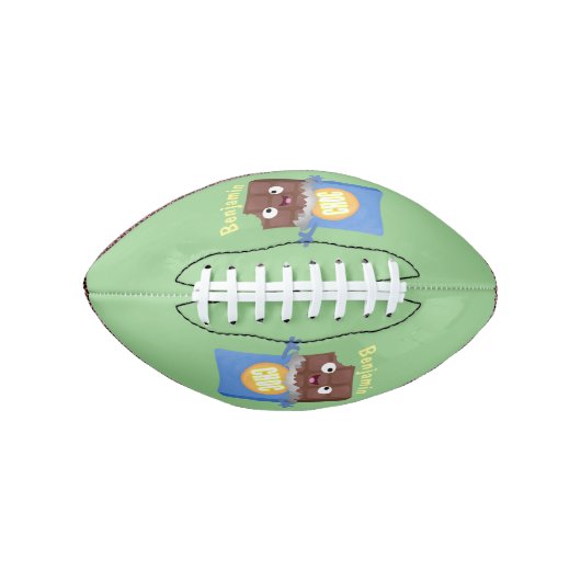 Cute happy chocola snoep bar cartoon american football (Voorkant)