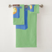 Cute happy chocola snoep bar cartoon bad handdoek (Insitu)