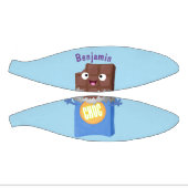 Cute happy chocola snoep bar cartoon basketbal (Panelen)