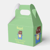 Cute happy chocola snoep bar cartoon bedankdoosjes (Voorkant Zijde)