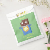 Cute happy chocola snoep bar cartoon bedankzakje (Gezegeld)