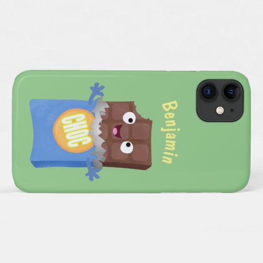 Cute happy chocola snoep bar cartoon Case-Mate iPhone case (Achterkant (horizontaal))
