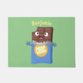 Cute happy chocola snoep bar cartoon deurmat (Voorkant)