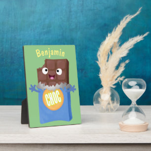 Cute happy chocola snoep bar cartoon fotoplaat