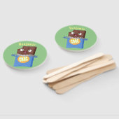 Cute happy chocola snoep bar cartoon handwaaier (Niet-gemonteerd)