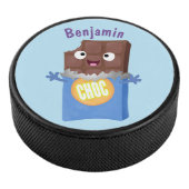 Cute happy chocola snoep bar cartoon hockey puck (3/4)
