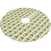 Cute happy chocola snoep bar cartoon kerstboom rok (Gekanteld)