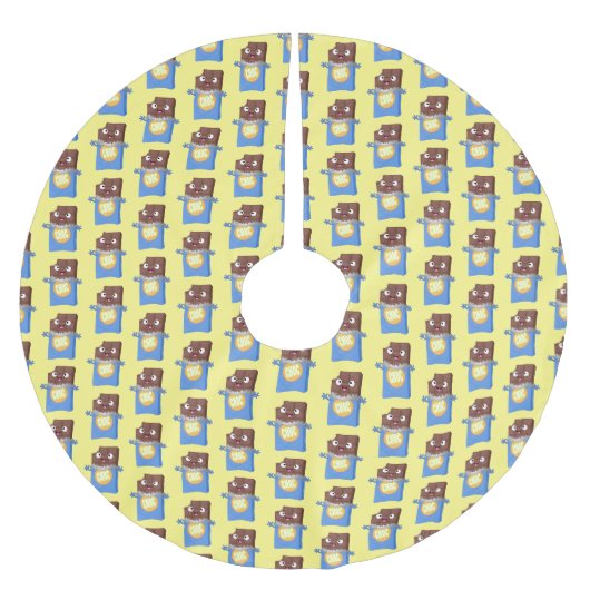 Cute happy chocola snoep bar cartoon kerstboom rok (Voorkant)