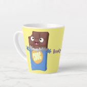 Cute happy chocola snoep bar cartoon latte mok (Linkerhoek)