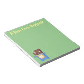 Cute happy chocola snoep bar cartoon notitieblok (Schuin)