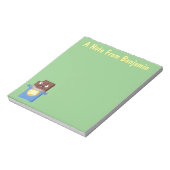 Cute happy chocola snoep bar cartoon notitieblok (Linkerzijde)
