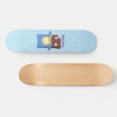 Cute happy chocola snoep bar cartoon persoonlijk skateboard (Horizontaal)