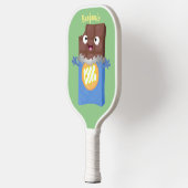 Cute happy chocola snoep bar cartoon pickleball paddle (Links)