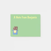 Cute happy chocola snoep bar cartoon post-it® notes (Voorkant)