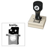 Cute happy chocola snoep bar cartoon rubberstempel (Gestempeld)
