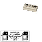 Cute happy chocola snoep bar cartoon rubberstempel (Gestempeld)